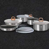 12-Pieces Cookware Set w/ Detached Ergonomic Handle Moonlight