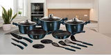 17-Piece Kitchen Cookware Set Aquamarine Collection