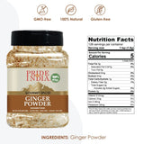 Pride of India – Ginger Fine Ground – Gourmet Spice – Blends Well – Good for Cooking/Baking/Tea & More – No Additives – Fresh Root Powder – Easy to Store – 8oz. Medium Dual Sifter Bottle