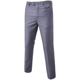 Mens Classic Slim Fit Stretch Flat Front Slacks Dress Pants