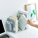 Retractable Bookend Book Stand Multifunction Book Folder Bookshelf With Pen Holder