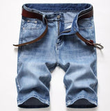 Mens Stretch Denim Shorts Ripped Regular Fit Jeans Short