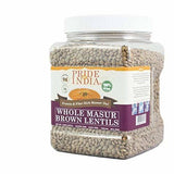 Pride Of India - Indian Whole Brown Crimson Masur Lentils - Protein & Fiber Rich Masoor Whole