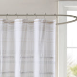 Nea Cotton Printed Shower Curtain with Trims