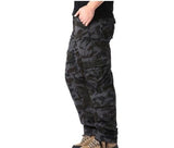 Mens Camouflage Cargo Pants Multi Pockets