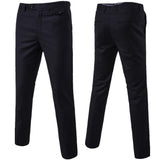 Mens Classic Slim Fit Stretch Flat Front Slacks Dress Pants