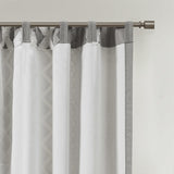 Imani Cotton Printed Curtain Panel with Chenille Stripe and Lining