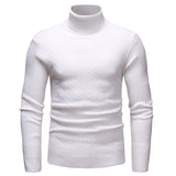 Mens Turtleneck Sweater Ribbed Slim Fit Knitted Pullover Turtleneck Sweater