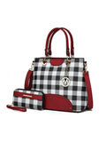 Gabriella Checkers Handbag with Wallet