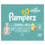 Pampers Baby-Dry Diapers Size 3, 160 Count