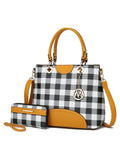 Gabriella Checkers Handbag with Wallet