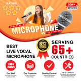 5 CORE 3 Pack Professional Dynamic Vocal Microphone Neodymium Cardioid Unidirectional Handheld Mic for Speakers, Karaoke W/Steel Mesh Grille, ON/Off Switch w/16ft Detachable Cable, Bag Get in Bulk