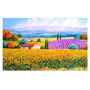 500 Piece Jigsaw Puzzle for Adults Wooden Art Puzzle Landscape Oil Painting; Rural Landscape