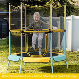 48" Toddler Trampoline with Safety Enclosure Net