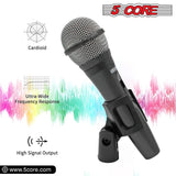 5 CORE Karaoke Microphone Dynamic Vocal Handheld Mic Cardioid Unidirectional Microfono w On and Off Switch Includes XLR Audio Cable Mic Holder PM 600