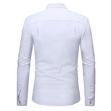 Mens Slim Fit Long Sleeve Tuxedo Dress Shirts Prom Performing Shirts