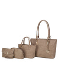 Edelyn embossed M Signature Four PCS Tote Set