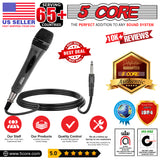 5 CORE Karaoke Microphone Dynamic Vocal Handheld Mic Pair Cardioid Unidirectional Microfono w On and Off Switch Includes XLR Audio Cable Mic Holder - PM 286 2 PCS