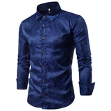 Mens Shirt Long Sleeve Dress Shirt Button Down Casual Slim Fit