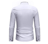 Mens Hipster Casual Slim Fit Long Sleeve Button Down Dress Shirts