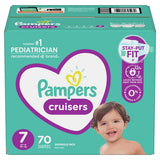 Pampers Cruisers Active Fit Taped Diapers Size 7, 70 Count