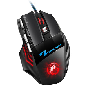 Computer Mouse Gamer Ergonomic Gaming Mouse USB Wired Game Mause 5500 DPI Silent Mice With LED Backlight 7 Button For PC Laptop