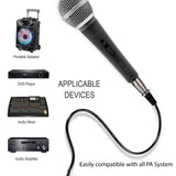 5 CORE 3 Pack Professional Dynamic Vocal Microphone Neodymium Cardioid Unidirectional Handheld Mic for Speakers, Karaoke W/Steel Mesh Grille, ON/Off Switch w/16ft Detachable Cable, Bag Get in Bulk