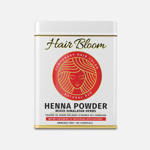 Hair Bloom Natural Red Hair Color- Henna w/ Mixed Himalayan Herbs Hair Color Powder- 12 Individual Sachets (10 gm each)- Reusable Brush & Tray Included by Pride of India