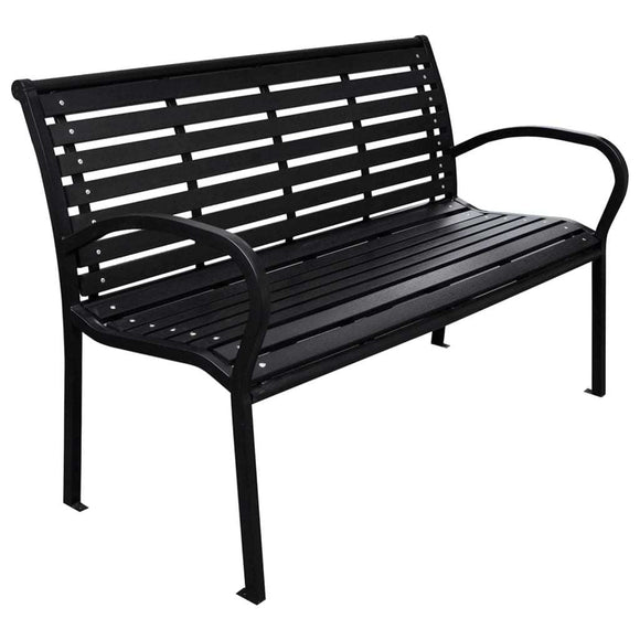 Patio Bench Black 45.7