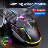 3200DPI Ergonomic Wired Gaming Mouse USB Computer Mouse Gaming RGB Mause Gamer Mouse 6 Button LED Silent Mice for PC Laptop