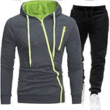 Mens 2 Piece Tracksuit Zipper Hoodie Pants Sport Suit Long Sleeve Stylish Casual Athletic Tracksuits