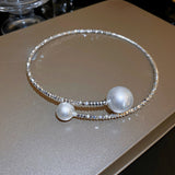 Pearl open collar European net red new personality chocker necklace temperament female accessories