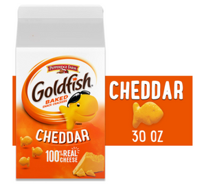 Goldfish Cheddar Cheese Crackers;  Baked Snack Crackers;  30 oz Carton