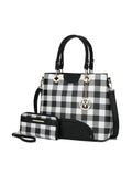 Gabriella Checkers Handbag with Wallet