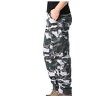 Mens Camouflage Cargo Pants Multi Pockets