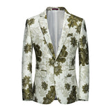 Mens Embroidered Banquet Suit Jacket