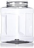 Clear Food Grade PET Plastic Square Grip Storage Jar w/ Cap - 32 Fluid Ounces (3-4 Cup Storage Capacity) BUY 1 GET 1 FREE (MIX AND MATCH - PROMO APPLIES AT CHECKOUT) by Pride Of India 6.00 oz