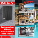 Outdoor Speaker Wired Waterproof Speaker Mounts Indoor Steel Easy Wall Patio Garage Home 2PCS 5 Core 13T BL Ratings (Black)