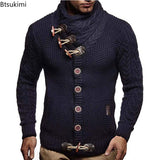 Autumn Winter Man Sweaters Streetwear Clothes Turtleneck Sweater Men Long Sleeve Knitted Pullovers Soft Warm Basic Sweater Male