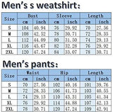 Mens 2 Piece Tracksuit Running Jogging Hoodie Pants Sets Loose Hooded Plus Velvet and Thick Sport Suit