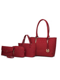 Edelyn embossed M Signature Four PCS Tote Set