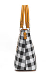 Gabriella Checkers Handbag with Wallet