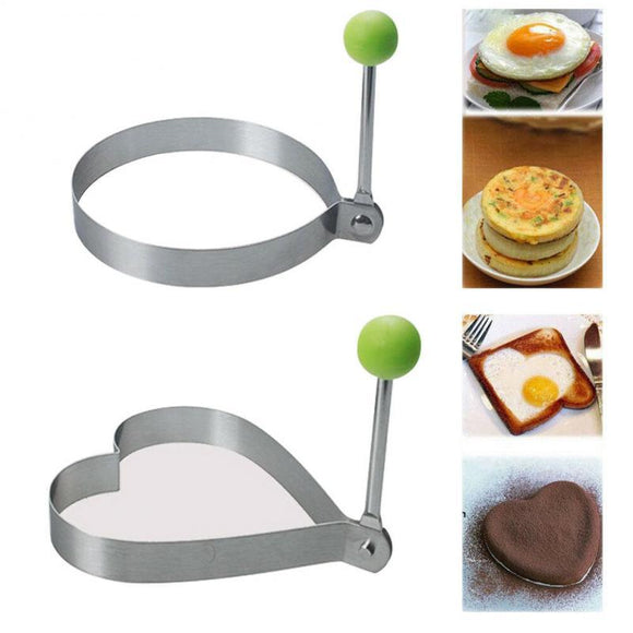 Stainless Steel 5 pc Egg and Pancake Mold Set